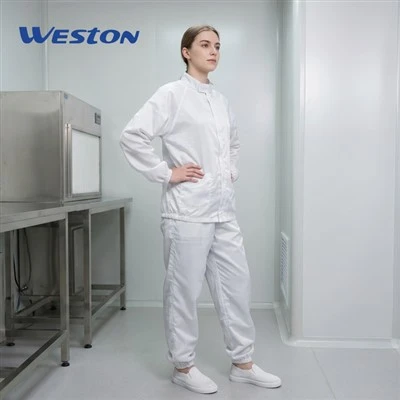 การ์เม้นท์ PP Cleanroom พร้อมตะขอและห่วง